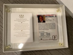 Jesse Owens 1991 Impel First Annual Olympic Dinner Encased Plaque Exclusive