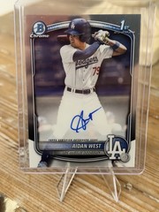 2025 BOWMAN DRAFT CHROME CPA-AWE AIDAN WEST RC SP AUTO ON CARD LA DODGERS