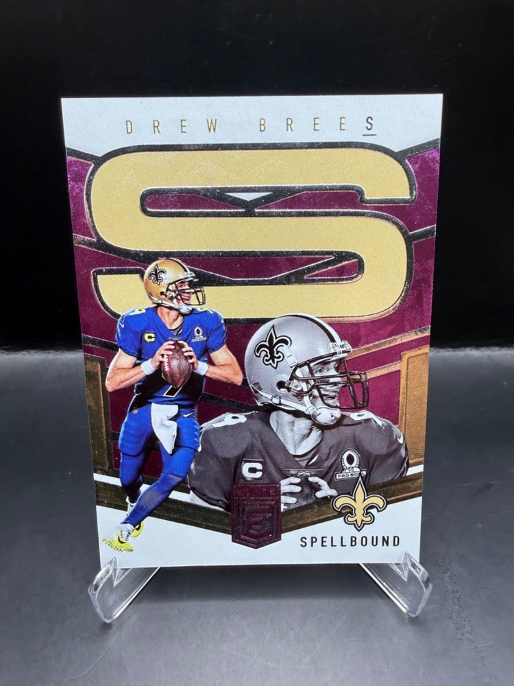 2018 Panini Donruss Elite Drew Brees Spellbound « S » Purple /75 #SB-DB5