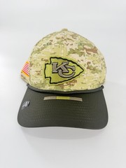 Kansas City Chiefs New Era Hat Cap 39Thirty Sz L/XL USA Salute to Service Camo