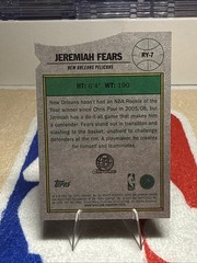 2025-26 Bowman Chrome Jeremiah Fears /199 ROTY Favorites Fuchsia Refractor #RY-7