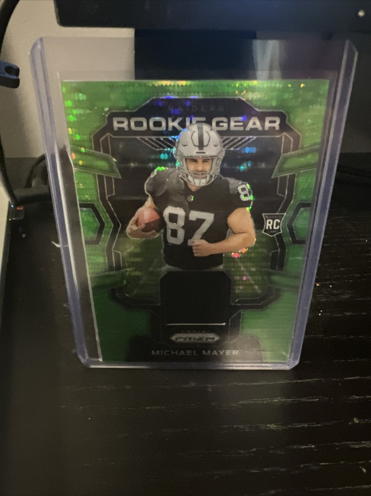 2023 Panini Prizm Michael Mayer Premier Jerseys Neon Green Pulsar Patch RC 📈