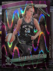 2025 Panini Prizm WNBA – Purple Seismic Wave – Sabrina Ionescu – /175