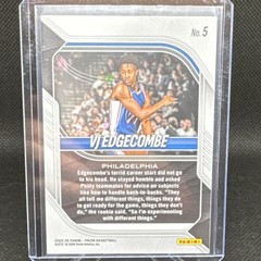 Panini 2024-25 Prizm Draft Picks Rated Prospect VJ Edgecombe #5 RC