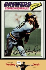 1977 Topps #361 Eduardo Rodriguez Milwaukee Brewers Baseball Card VG/EX