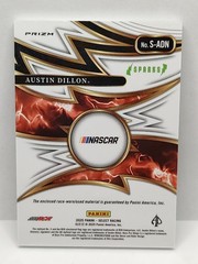 Austin Dillon 2025 Select Racing Sparks Cracked Ice Prizm Race Used Sheet Metal