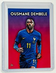 Ousmane Dembele Limited Edition Artist Signed « France » Trading Card 1/10