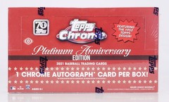 2021 TOPPS CHROME PLATINUM ANNIVERSARY BASEBALL HOBBY BOX