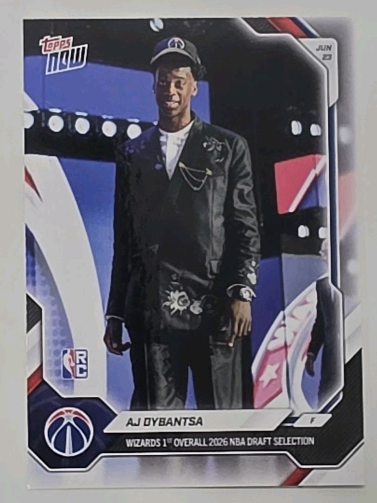 AJ Dybantsa 2025-26 Topps Now NBA Draft 1st Overall Pick #ADYB RC Rookie Card