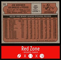 1972 Topps – #151 Jim Brewer EX