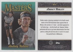 2024 Graphite Match Masters Aqua Refractor 56/199 Andrey Rublev Rookie RC 7k8