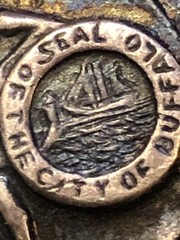 1900s Sterling Silver 280 YARD Relay UNL MEDAL AWARD PSAL PIN Buffalo Public Sch
