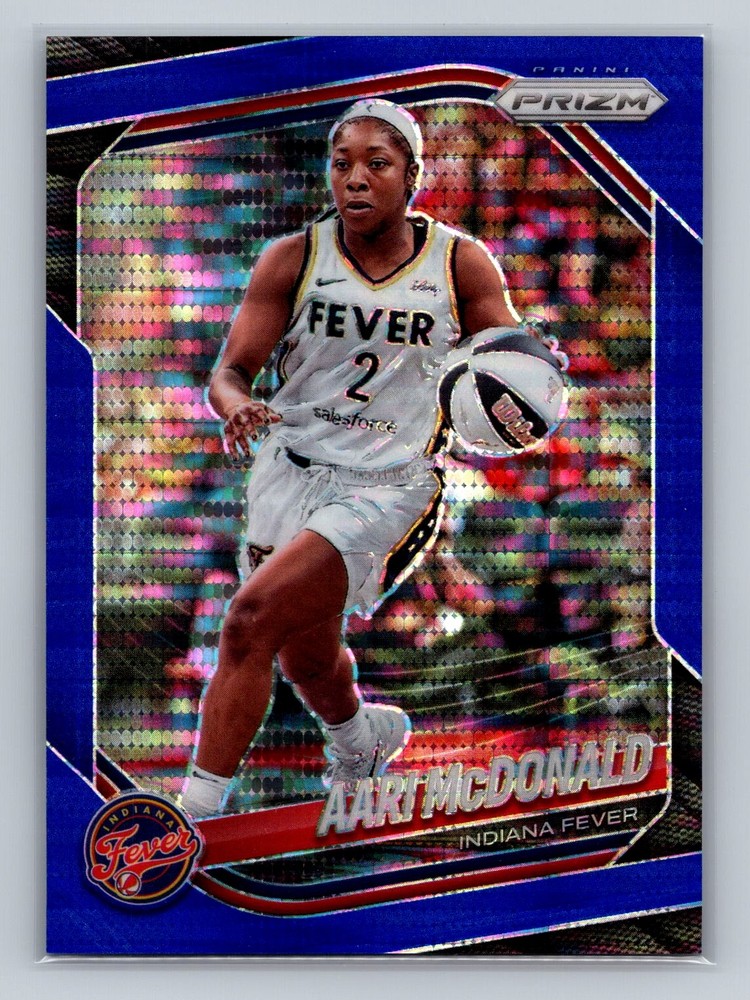 2025 Panini Prizm WNBA #10 Aari McDonald Blue Pulsar Prizms SN #/199