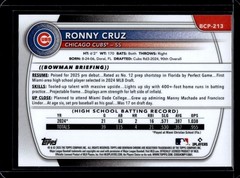 2025 Bowman Chrome #BCP-213 Ronny Cruz Prospects