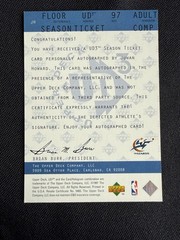 1997-98 Upper Deck UD3 – Season Ticket Autographs Juwan Howard (Rare)