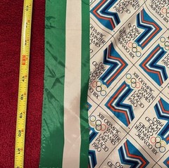 1980 XIII Olympic Winter Games Lake Placid Scarf by Athalon 100% Acetate