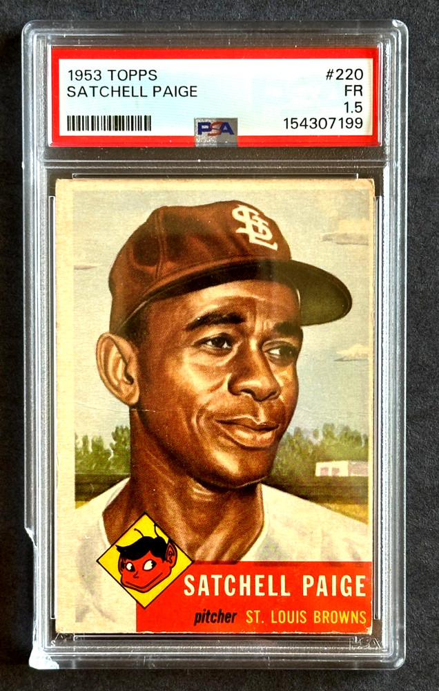 1953 Topps – Satchel Paige #220 PSA 1.5 Fair Beautiful Card!