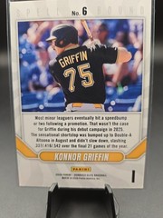 2026 Donruss Elite #6 Konnor Griffin Spellbound Green Disco Letter “I”