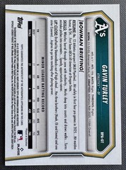 2026 Bowman Baseball Gavin Turley Gold Paper Auto /50 Oakland Athletics #BPA-GT