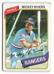 1980 Topps Mickey Rivers #485 Texas Rangers