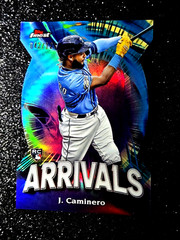 2024 Topps Finest Arrivals Junior Caminero Rookie Die-Cut /125 Refractor RC MINT