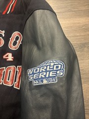 VTG Boston Red Sox Reversible Bomber Varsity Jacket JH Design Black Navy XL