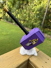 3D printed Mjolnir NFL Fanart All teams Available With stand!