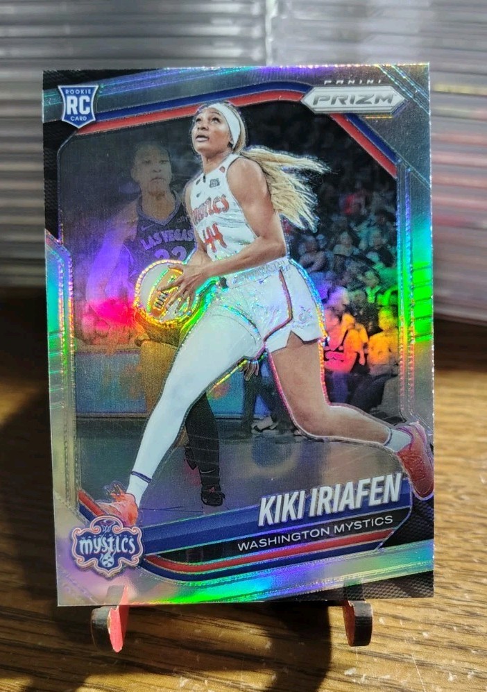 2025 Panini Prizm WNBA #72 Kiki Iriafen Silver Prizms Rookie
