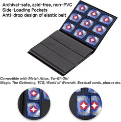 Toploader Binder Holds 288 Toploaders 9 Pocket Top Loader Binders with Sleeves..