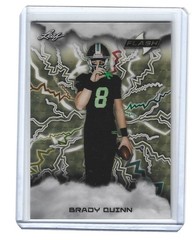 2025 Leaf Eclectic Brady Quinn Flash Base FB-21 Gold Super Prismatic 1/1