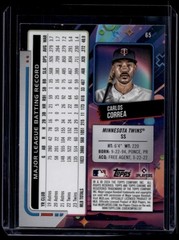 2024 Topps Cosmic Chrome Carlos Correa #65 Gold Interstellar Refractor /50