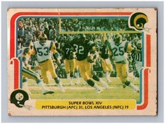 1980 Fleer NFL Team Action Super Bowl XIV #70 Pittsburgh AFC Los Angeles NFC