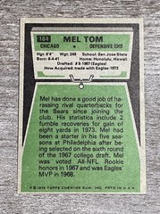 Mel Tom 1975 Topps Bears #184 *H450*