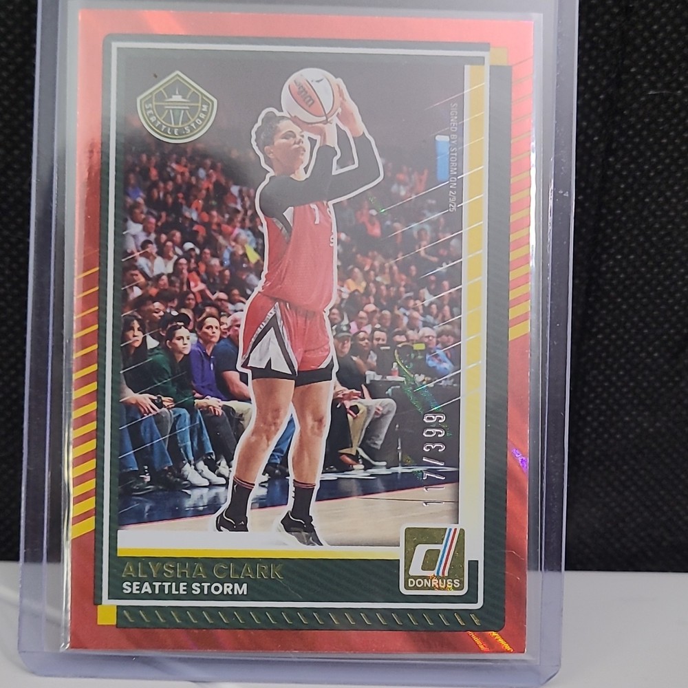 Panini 2025 Donruss WNBA Red Lava Alysha Clark #61 Seattle Storm #117/399