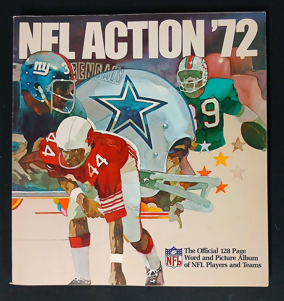 1972 NFL Action 72 Sunoco Stamp Album Unused with Stamp Sheets VG/EX