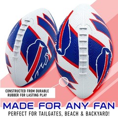 NFL Youth Mini Footballs – 8.5&Prime; Rubber Balls with Air Pump – All Teams Available
