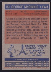 1972-73 Topps #183 GEORGE McGINNIS