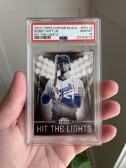 Bobby Witt Jr Hit The Lights Case Hit – 2025 Topps Chrome Black #HTL-13 – PSA 10