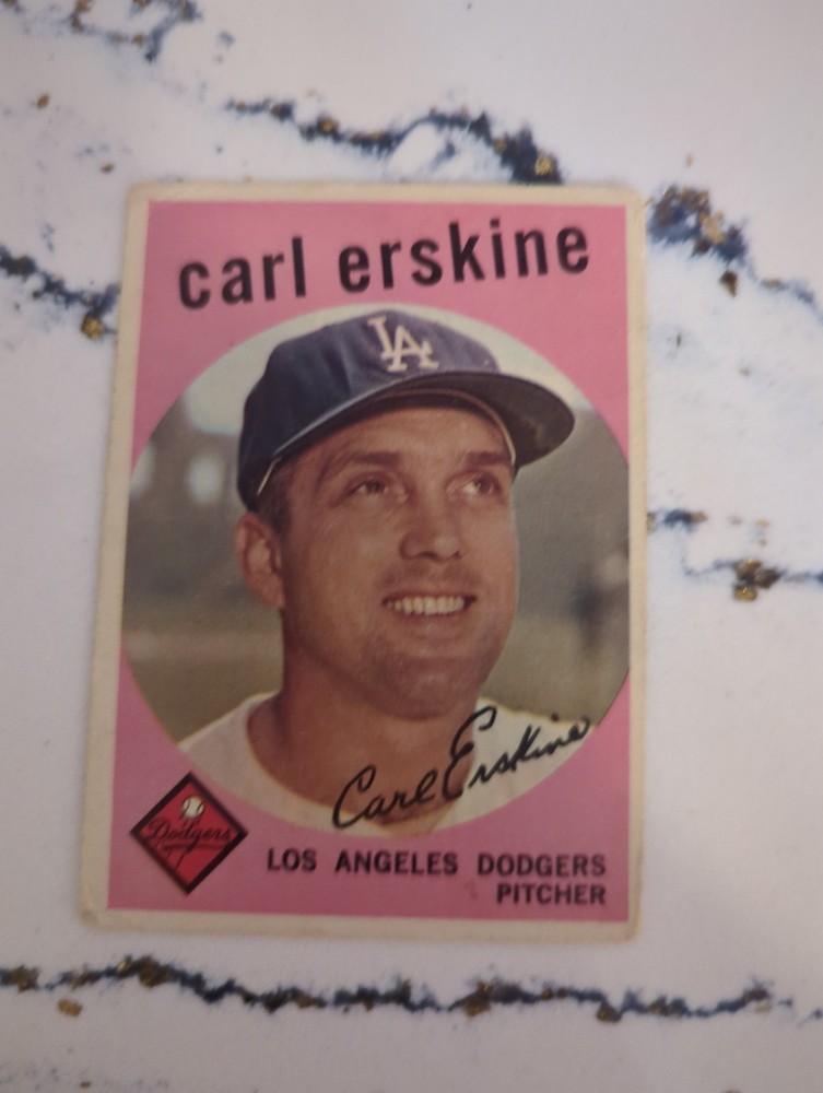 1959 Topps – Carl Erskine #217 White Back