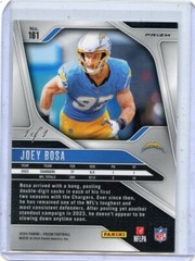 2024 PANINI PRIZM #161 JOEY BOSA « BLACK SHIMMER PRIZM » #1/1 LOS ANGELES CHARGERS