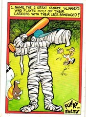 1976 Funky Sales Corp Funky Facts Baseball #37 Not in Shape