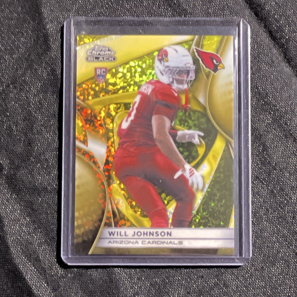 Will Johnson 2025 Topps Chrome Black Gold Mini Diamonds /50 (RC) #101