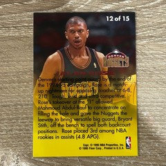 1995-96 Fleer Jalen Rose #12 Rookie Sensation Denver Nuggets