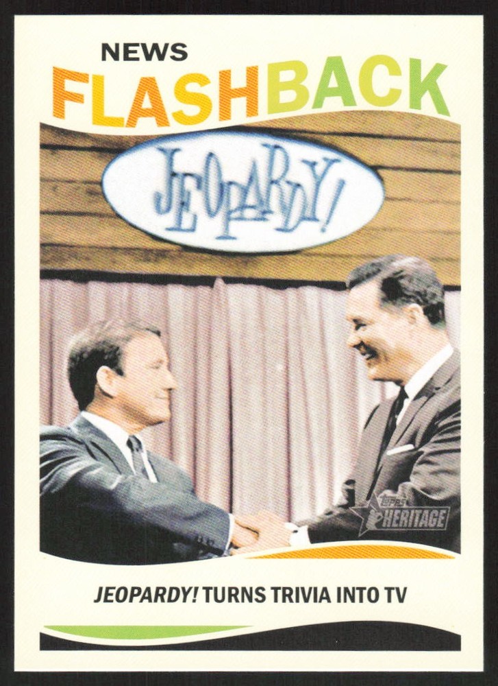 2013 Topps Heritage News Flashbacks Jeopardy! Turns Trivia Into #NF-J