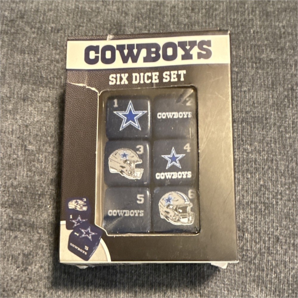 Pro Specialties Group Dallas Cowboys 19mm Dice Set NFL Licensed Football Blue
