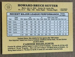 1985 Donruss #109 Bruce Sutter St. Louis Cardinals