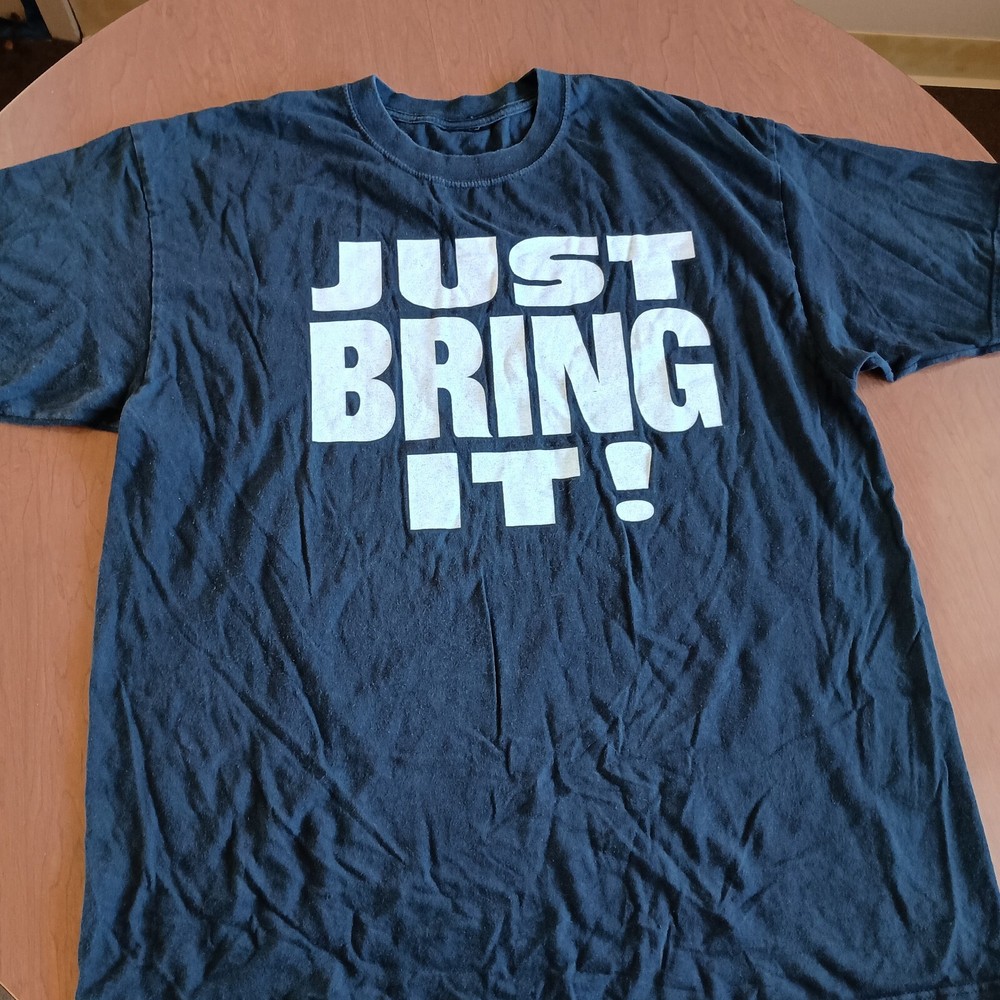 WWF WWE Vintage 2000 The Rock « Just Bring It » Black Attitude Era T-Shirt