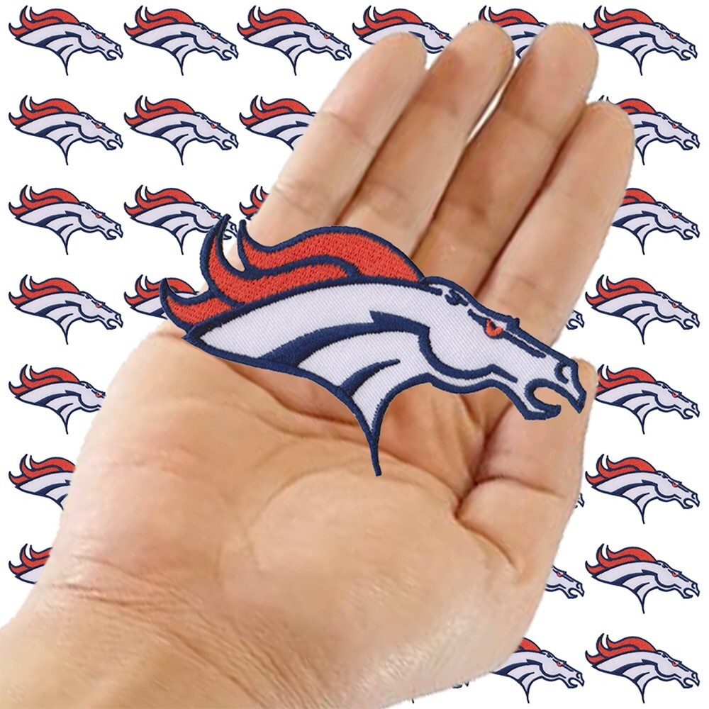 Wholesale CO Denver Broncos Logo Size 4.3&Prime;x2.3&Prime; Sew Embroidered Iron on Patches