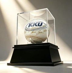 UV Protected Acrylic Baseball Display Case with Elegant Black Base, 4.3&Prime; Height