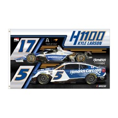 Kyle Larson #5 #17 1100 Miles Nascar Cars Racing 3×5 FT Flag Wall Decore Banner